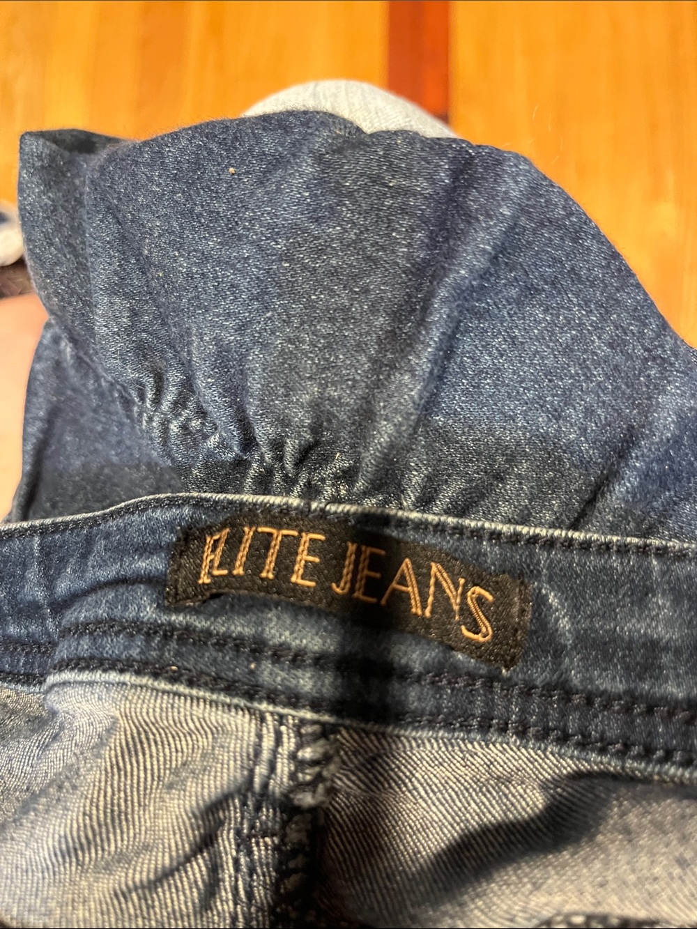 Washed Blue Ruched Jeans - Picture 2 of 2
